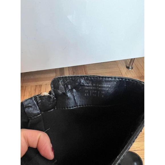 ALDO WOMEN'S BLACK LEATHER & STRETCH FABRIC KNEE HIGH BOOTS SIZE 8.5 - Picture 6 of 7